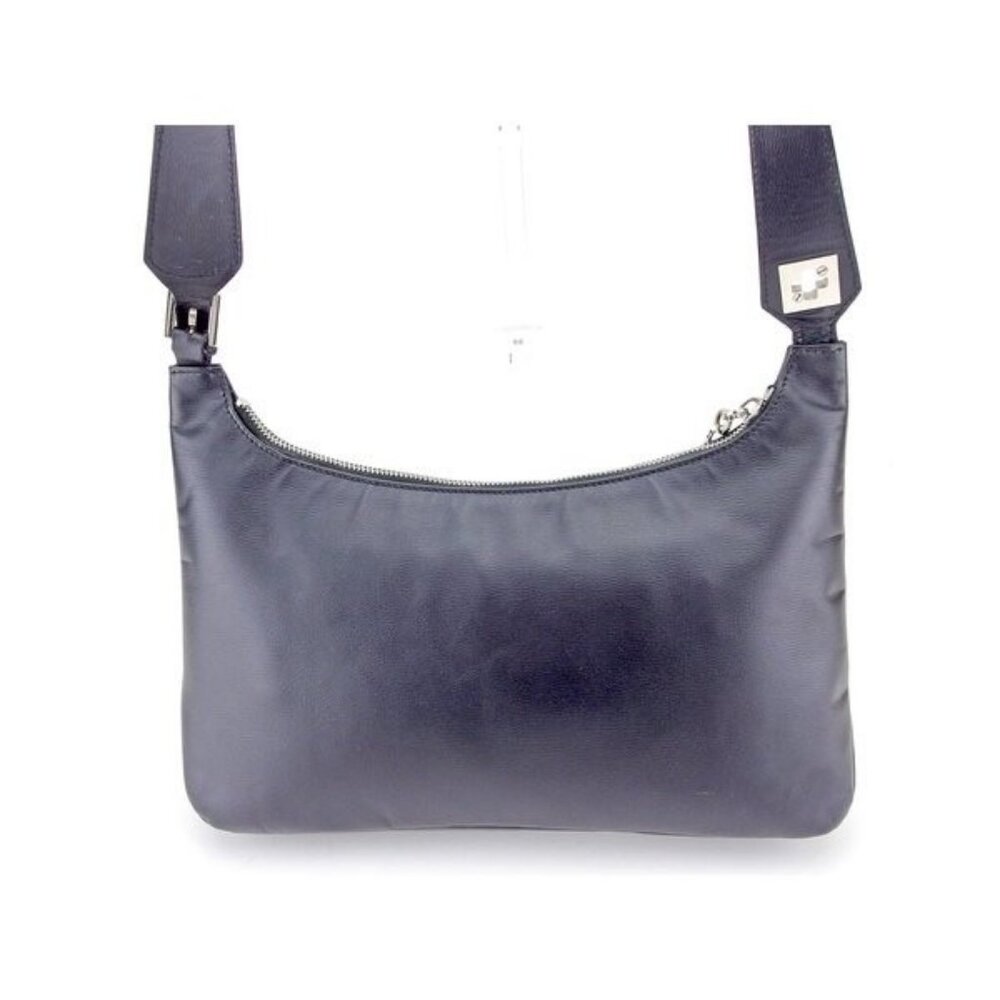 BALLY Shoulder Bag Black Silver Women Authentic secondhand